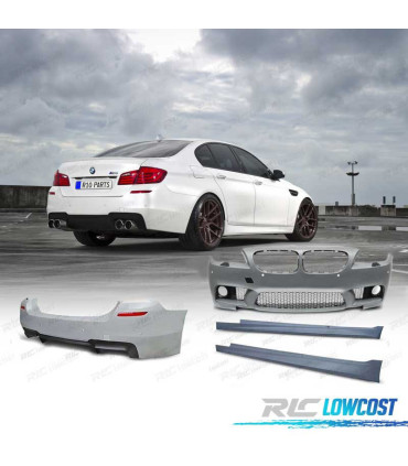 KIT CARROCERIA BMW F10 13-17 CON PDC Y LAVAFAROS LOOK M5