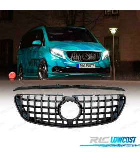 PARRILLA MERCEDES W447 14-19 LOOK GTR PANAMERICANA NEGRO BRILLO