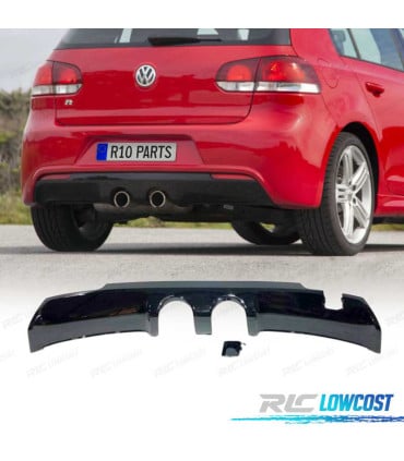 DIFUSOR VOLKSWAGEN VW GOLF 6 LOOK R20 NEGRO BRILLO