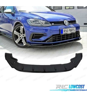 SPOILER LIP VOLKSWAGEN VW GOLF 7.5 R20 17-20 NEGRO BRILLO