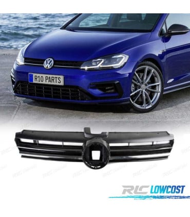 PARRILLA VOLKSWAGEN VW GOLF 7.5 17-20 LOOK R NEGRO CROMO