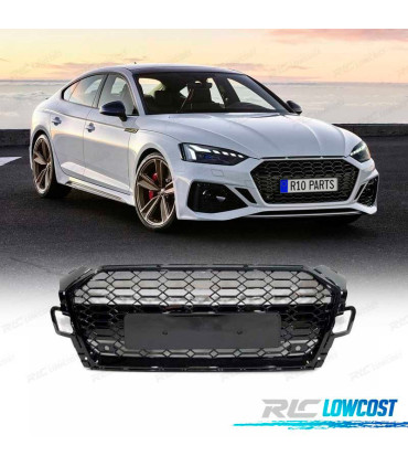 PARRILLA AUDI A5 20- LOOK RS5 NEGRO BRILLO