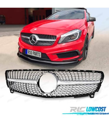 PARRILLA MERCEDES CLASE A W176 16-18 LOOK DIAMOND SILVER