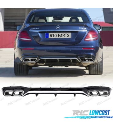 DIFUSOR MERCEDES CLASE E W213 AMG 16-19 LOOK E63 + COLAS ESCAPE