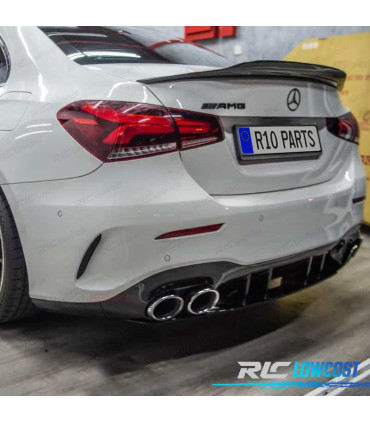 DIFUSOR MERCEDES CLASE A V177 AMG 18- SEDAN LOOK A45 + COLAS ESCAPE