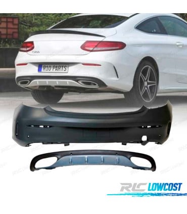 PARAGOLPES TRASERO MERCEDES W205 2P 14-18 LOOK AMG