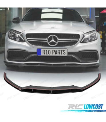 SPOILER LIP MERCEDES CLASE C W205 19-21 LOOK AMG C63 NEGRO