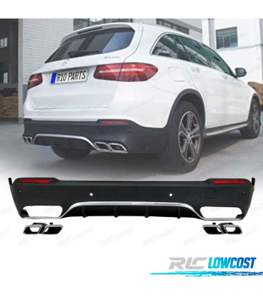 DIFUSOR MERCEDES CLASE GLC X253 15-18 LOOK AMG GLC63 + COLAS ESCAPE