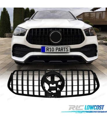 PARRILLA MERCEDES GLE W167 C167 COUPE 19- LOOK GT CAMARA NEGRO BRILLO