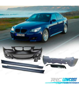 KIT CARROCERIA BMW E60 03-07 LOOK M5 SRA DOBLE SALIDA + ANTINIEBLAS