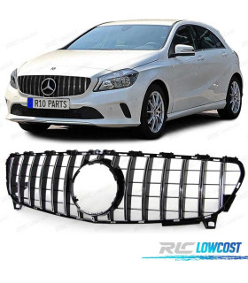 PARRILLA MERCEDES CLASE A W176 16-18 LOOK AMG GT CROMO NEGRO
