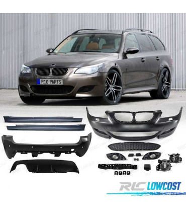 KIT CARROCERIA BMW E61 TOURING 03-07 LOOK M5 SRA + ANTINIEBLAS