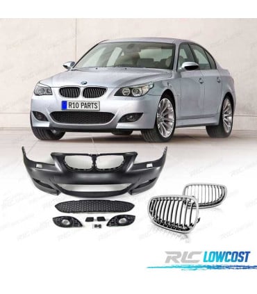 PARAGOLPES + PARRILLAS BMW E60 03-07 LOOK M5 CROMO SRA