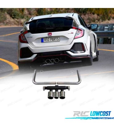 COLA ESCAPE HONDA CIVIC 16- LOOK TYPE R CROMO