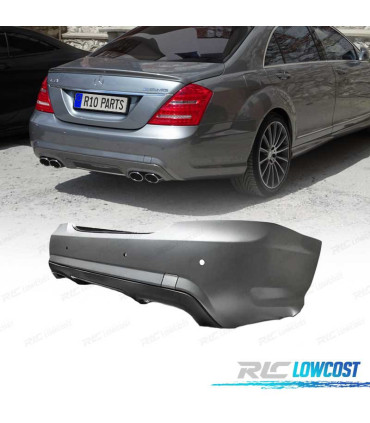 PARAGOLPES TRASERO MERCEDES CLASE S W221 05-11 LOOK AMG S65 PDC