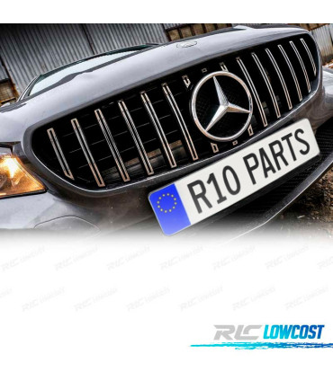 PARRILLA MERCEDES CLA C117 13-18 LOOK AMG GT NEGRO CROMO