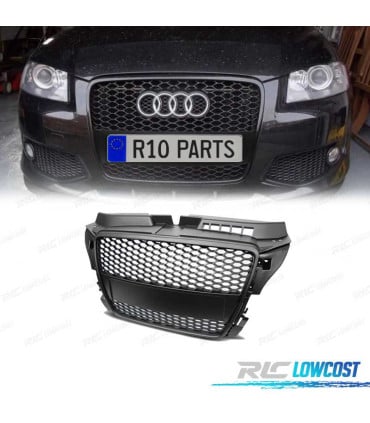 PARRILLA AUDI A3 8P 08-12 LOOK RS3 NEGRO