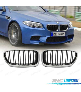 PARRILLA BMW F10 F11 10-16 LOOK M5 NEGRO CROMO