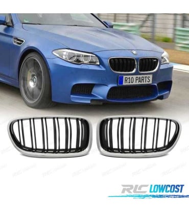 PARRILLA BMW F10 F11 10-16 LOOK M5 NEGRO CROMO