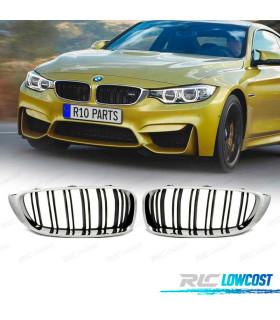 PARRILLAS BMW F32 F33 F36 LOOK M4 NEGRO CROMO
