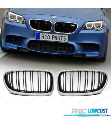 PARRILLA BMW F10 F11 10-16 LOOK M5 CROMO NEGRO BRILLO