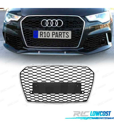 PARRILLA AUDI A6 4G 14 -18 LOOK RS6 PLATA