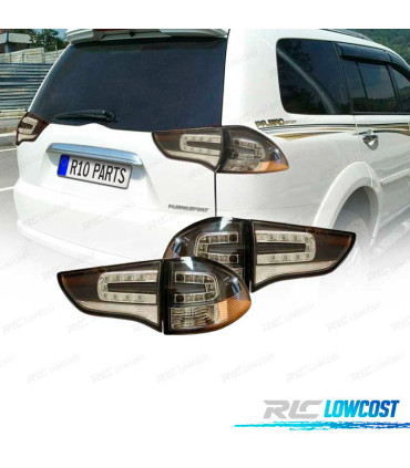 PILOTOS TRASEROS MITSUBISHI MONTERO SPORT 09 LED NEGRO