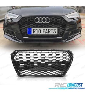 PARRILLA AUDI A4 B9 15-19 LOOK RS4 NEGRO BRILLO