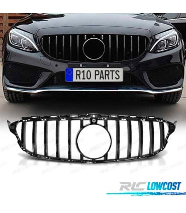 PARRILLA MERCEDES CLASE C W205 18-21 LOOK GTR NEGRO BRILLO