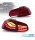 PILOTOS FULL LED VW GOLF 6 LIGHT BAR OLED DINAMICOS ROJO OSCURO