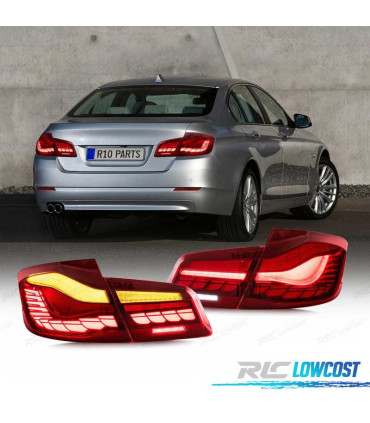 PILOTOS BMW F10 FULL LED DINAMICOS ROJO LIGHT BAR OLED