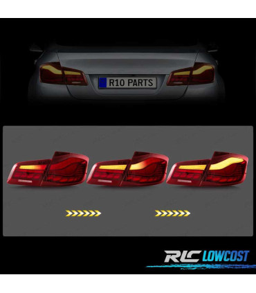 PILOTOS BMW F10 FULL LED DINAMICOS ROJO LIGHT BAR OLED 10-17