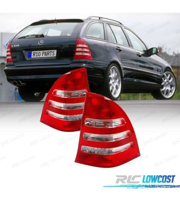 PILOTOS MERCEDES CLASE C W203 ESTATE 00-07 BLANCO ROJO