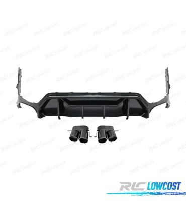 DIFUSOR BMW G20 G21 LCI 23-25 LOOK M PERFORMANCE NEGRO BRILLO + COLAS ESCAPE