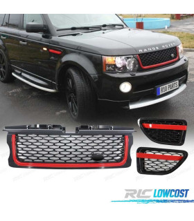 PARRILLA + BRANQUIAS RANGE ROVER SPORT 06-09 BLACK RED EDITION
