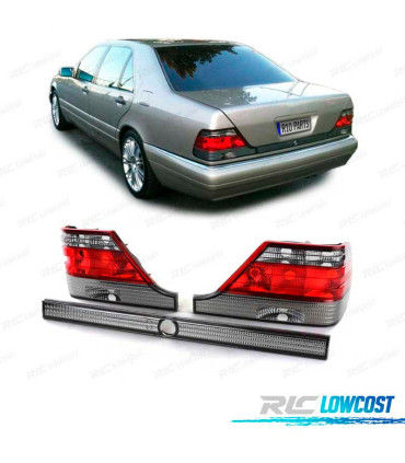 PILOTOS MERCEDES CLASE S W140 94-98 ROJO AHUMADO