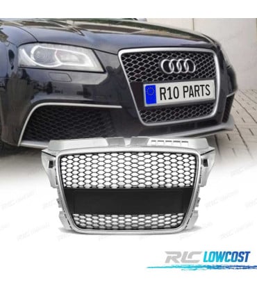 PARRILLA AUDI A3 8P 08-12 LOOK RS3 GRIS CLARO