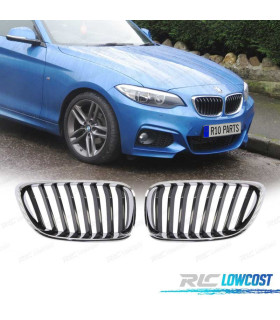 PARRILLA BMW F22 F23 LOOK M PERFORMANCE CROMO NEGRO
