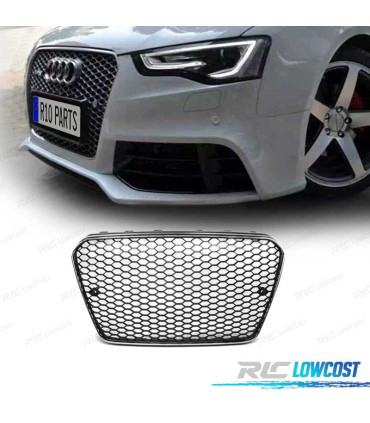 PARRILLA AUDI A5 12-16 LOOK RS5 NEGRO CROMO