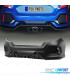 PARAGOLPES TRASERO HONDA CIVIC 16-20 LOOK NEW TYPE R