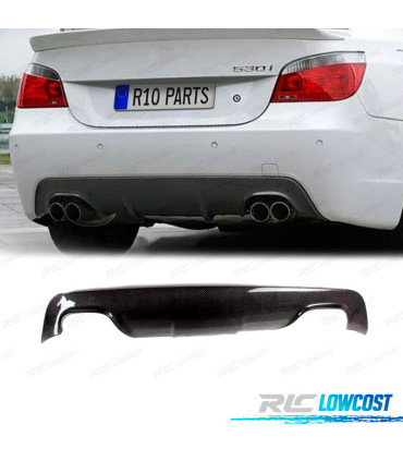 DIFUSOR BMW E60 03-10 LOOK M DOBLE SALIDA CARBONO