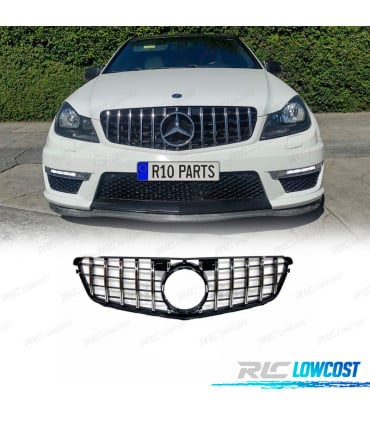 PARRILLA MERCEDES W204 07-14 LOOK AMG GT NEGRO CROMO