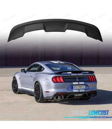 ALERON SPOILER TRASERO FORD MUSTANG 15-23 LOOK GT500 ABS NEGRO