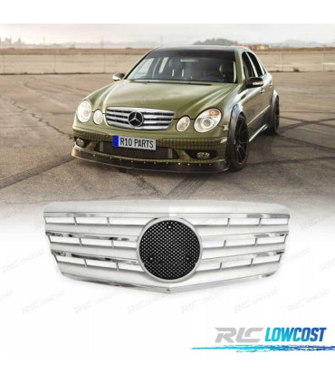 PARRILLA PARA MERCEDES CLASE E W211 06-09 COLOR CROMO PLATA