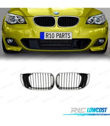 PARRILLAS BMW E60 E61 03-10 NEGRO CROMO