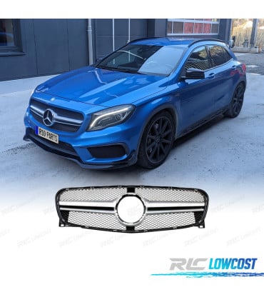 PARRILLA MERCEDES CLASE GLA X156 14-16 LOOK AMG CROMO NEGRO