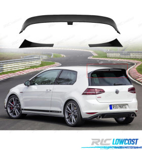 ALERON SPOILER VOLKSWAGEN VW GOLF 7 7.5 GTI R 12-20 LOOK CLUBSPORT NEGRO BRILLO
