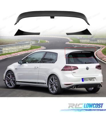 ALERON SPOILER VOLKSWAGEN VW GOLF 7 7.5 GTI R 12-20 LOOK CLUBSPORT NEGRO BRILLO