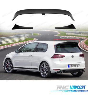ALERON SPOILER VOLKSWAGEN VW GOLF 7 7.5 GTI R LOOK CLUBSPORT NEGRO BRILLO