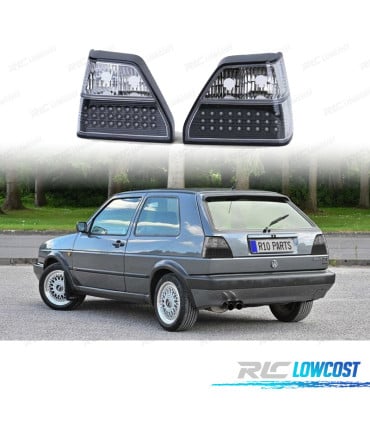 PILOTOS VOLKSWAGEN VW GOLF MK2 83-91 NEGRO CHROMO